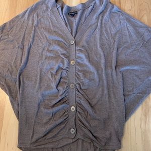 Light brown buttoned cape sweater